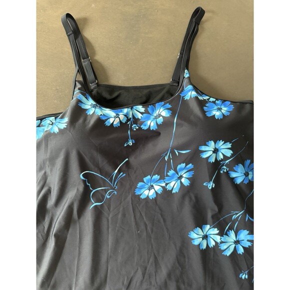 Womens swimsuit 2025 Tankini Swimsuit Tummy Control Flowy Swimwear top only 3XL - Picture 9 of 14